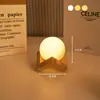 Lámpara de Luna de Gel Lámpara de Planeta Lámpara Táctil Luz Nocturna Lámpara de Atmósfera para Mesita de Noche Adorno Cielo Estrellado Fuente de Luz de Luna Fábrica