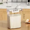 Pote Plástico Transparente Selado para Grãos e Cereais Uso Doméstico na Cozinha Caixa de Armazenamento à Prova de Umidade e Insetos com Pote com Escala