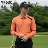 Ropa de golf PGM, camiseta de manga larga para hombre, uniforme deportivo de otoño e invierno, ropa con costuras de color en contraste, polo