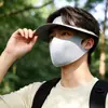 Mascarilla de Protección Solar para Hombres, Balaclava Facial de Protección UV Completa para Verano, Balaclava Facial con Visera de Seda de Hielo, Máscara Parasol Todo en Uno