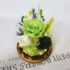 Flor Eterna en Forma de Bola de Cristal Tapa de Vidrio Rosa Real Regalo Día de San Valentín Regalo Día de la Madre Flor Real Más Vendido Regalo de Flor Eterna