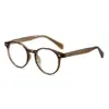 Gafas de Montura Redonda Retro Japonesas y Coreanas 8667, Moda Personalizada con Remaches, Lisas, Tendencia, Anti-Luz Azul, para Hombres y Mujeres, Monturas de Gafas sin Graduación