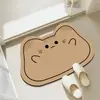 Alfombra de Piso Absorbente de Secado Rápido de Dibujos Animados para Baño Suave de Lodo Diatomeas Alfombra Irregular para Puerta Entrada de Inodoro Alfombra de Piso Resistente al Desgaste Antideslizante
