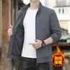Tallas M-8XL Grande 2026 Nuevo Otoño/Invierno Ropa de Papá Chaqueta de Negocios para Hombre con Cuello Pegado Hombres de Mediana Edad y Mayores