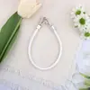 Bolso de Mano de Moda Creativo y Versátil de Cuero de PU con Correa de Muñeca y Correa de Hombro Única Accesorios para Bolsa de Tejido DIY Modificación