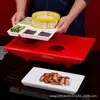 Plato para Pato Pekín de Melamina, Vajilla Especial para Cenas Privadas, Plato de Imitación Porcelana para Pato Pekín Estilo con Cerdo Deshebrado, Plato Popular para Presentación de Pato Pekín