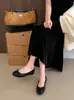 Zapatos planos de color block con lazo para mujer, novedad otoño 2026, zapatos planos sin cordones de punta fina con estampado de diamantes estilo inspirado en Chanel