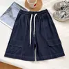 Shorts Jeans Tencel Feminino Verão Finos Cintura Alta Soltos Emagrecedores Comprimento Médio Calças Workwear Casuais Perna Larga Calças de Cinco Pontos