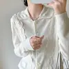 Loja Oficial Dan Nong de Xangai/Cardigan de Tricô com Gola Lapela e Acabamento em Renda, Gola Redonda Baixa, Top Simples de Lã