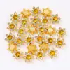 Girassol Estrela Hexagonal Disco Redondo Broca Fivela Feito à Mão DIY Laço Unha Contas Acessórios Adesivos Flor Dupla Camada Strass