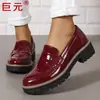 Juyuan 2026 Sapatos Loafer de Tamanho Grande Deseja Moda Europeia e Americana para Mulheres Sapatos Femininos 2026 Novo Estilo