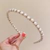 Tiara de Pérolas para Mulheres, Tiara Fina de Pérolas Artificiais Prensadas, Versátil Elegante Estilo Fada Venda por Atacado