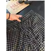 Pantalones de pijama a cuadros simples japoneses para hombre, de verano, puro algodón, gasa, finos, holgados, shorts de playa, bermudas, pantalones para casa