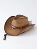Sombrero de Paja Vaquero de Verano para Mujer Estilo Europeo y Americano, Sombrero Casual para Exteriores con Protección Solar para Hombre, Sombrero de Ala Ancha, Sombrero de Sol, Comercio Exterior