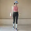 Camiseta sin mangas de verano para mujer con copas fijas en el pecho, sujetador deportivo, ropa de yoga, a prueba de impactos, secado rápido, conjunto de entrenamiento de Pilates, hermoso diseño en la espalda