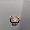 Anillo de Calabaza Kirin con Diamantes Completos Versión de Alta Gama Chapado en Oro Rosa de 18K Anillo de Banda Ancha Lujo Ligero Anillos de Pareja de Alta Gama Estilo Nicho Ins