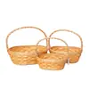 Cesta de Flores Yuezi Portátil Flores Huevo Mimbre Tejido Cesta Pastoral Lujo Ligero Entrega Floristería Materna Almacenamiento Cesta de Frutas