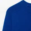 Nuevo cárdigan de punto plano de lana pura de cuello redondo de un solo pecho versátil de moda europea y americana para mujer de otoño