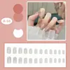 Série mini T longo blush gradiente floração francesa amor glitter finalizado unhas postiças usando placas de unha atacado