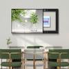 Pintura Decorativa Moderna Minimalista para Caja de Medidor Eléctrico con Plantas Verdes, Caja de Distribución, Caja de Interruptores, Caja de Interruptores para Sala de Estar, Cubierta para Caja Eléctrica Fuerte, Pintura Colgante