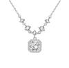 Collar de diamantes cuadrados de lujo ligero para mujer, nuevo diseño de nicho, cadena de clavícula de azúcar con circonita de alta calidad, regalo de joyería al por mayor