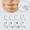 Anillo de Labio de Aleación de Titanio F136 Barra D Perla Uña de Labio Bola de Arcilla Blanda Perforación Corporal Hebilla de Oreja Aretes Joyería de Titanio Astm
