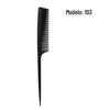Fornecimento direto da fábrica de fibra de carbono pente de corte de cabelo preto Barber studio cabelo feminino fino masculino cabeça chata pente Apple de dupla utilização