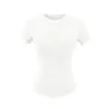 Camiseta Esportiva de Manga Curta Modal de Verão Nova Fitness Slim Fit Costurada Gola Redonda