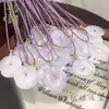 Nuevo Colgante Hebilla de Paz de Calcedonia Morada Natural Tipo Hielo, Colgante de Ágata Violeta Transparente como el Hielo, Artículo Popular para Venta en Transmisión en Vivo