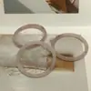 Pulseira de vidro de fábrica imitação de jade, círculo pequeno, redonda e grossa, pulseira tilintante, pulseira de meninas, livro vermelho pequeno