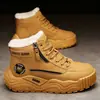 Sapatos Masculinos com Lã Adicionada e Isolamento Espesso, Sapatos Quentes de Algodão, Sapatos para Esportes ao Ar Livre, Botas Martin, Sapatos Casuais, Botas de Neve Masculinas à Prova de Frio, de Cano Alto