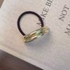 Minimalista Sentido de Diseño Estilo Frío Anillo de Metal Cuerda para Cabeza Dorada Bola para Cabeza Cuerda Elástica Tendón Sensación Avanzada Anillo para Atar el Cabello Cuerda para el Cabello