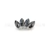 Pendientes de Titanio F136 Piedra Natural Ágata Marqués Clavos para Hélice de Oreja Rosca Aleación de Titanio G23 Joyería para Piercing Clavos para Cabeza Labio