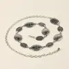 Corrente de cintura de metal de alta qualidade, estilo étnico boêmio, moda feminina, retrô, casual, camisa, vestido, corrente de cintura