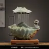 Água Corrente Gera Riqueza Ornamento para Sala de Estar Cerâmica Água Circulante Feng Shui Escritório Armário de Vinho Entrada Presentes de Inauguração