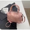 Bolso Satchel Estilo Coreano Bolso Bowling para Mujer 2025 Nuevo Retro Nicho Commuter Bolso Almohada Versátil Bolso Bandolera de Hombro