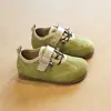 Zapatos de princesa para niñas, nueva colección de otoño 2026, zapatillas de entrenamiento alemanas para bebés, zapatos casuales estilo Birkenstock de punta redonda, Mary Jane de cuero
