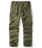 Pantalones Cargo Camuflaje Color Sólido Nuevos Otoño e Invierno Amazon Transfronterizo para Hombre Deportes al Aire Libre Bolsillos Múltiples Sueltos Largos