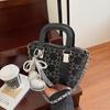 Bolso de Cubo Portátil Nicho Simple y Versátil Estilo Coreano para Mujer 2025 Verano Nueva Moda Bolso de Hombro Cruzado