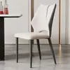 Silla de Comedor para Uso Doméstico, Silla de Comedor Moderna Minimalista de Cuero con Respaldo Suave, Mesa y Sillas de Comedor Estilo Nórdico, Directo de Fábrica