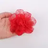 Flores de Tela con Bordes Quemados, Flores de Organza, Accesorios para el Cabello Hechos a Mano DIY, Accesorios de Flores Tridimensionales, Adornos de Flores para Ropa