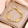 [Bing Meng] Pulsera de Personalidad Nariz de Cerdo Cadena Simple Pulsera de Acero Inoxidable Joyería Europea y Americana B615