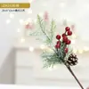 Decoración de Navidad diseño de escena decoración de escritorio Rama de Cedro simulación PVC decoración de bonsái enchufe decoración de barra