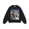 Sudadera con capucha de cuello redondo casual de lavado pesado de moda nacional hip-hop oversize estilo retro europeo y americano para hombre