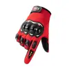 Guantes de motocicleta de dedo completo para hombre protectores para exteriores de piloto de dedo largo deportivos transpirables de carreras de moto de medio dedo