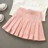 Nuevos Pantalones Falda Plisada Versátiles para Niña Ropa de Verano para Niños Falda con Pantalón de Seguridad Falda Delgada para Niños Grandes y Pequeños