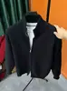 Suéter de outono e inverno, cor sólida casual, cardigã versátil com zíper, malha masculina, estilo popular, gola alta, peça externa de corte solto