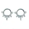 Aleación de Titanio 8/10 mm Cuadrado Moda Brillante Aro para Nariz Pantalla para Oreja Uña Joyería para Perforación Circonita