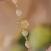 Pulsera de Jade para Niña Lujo Ligero Nicho Exquisita Versátil Retro Regalo para Novias