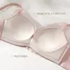Conjunto de Sutiã Sexy Renda Francesa Coração Doce para Seios Pequenos Push-up Aumenta o Volume dos Seios Suporte Previne a Flacidez Sem Aro Puro Desejo para Mulheres